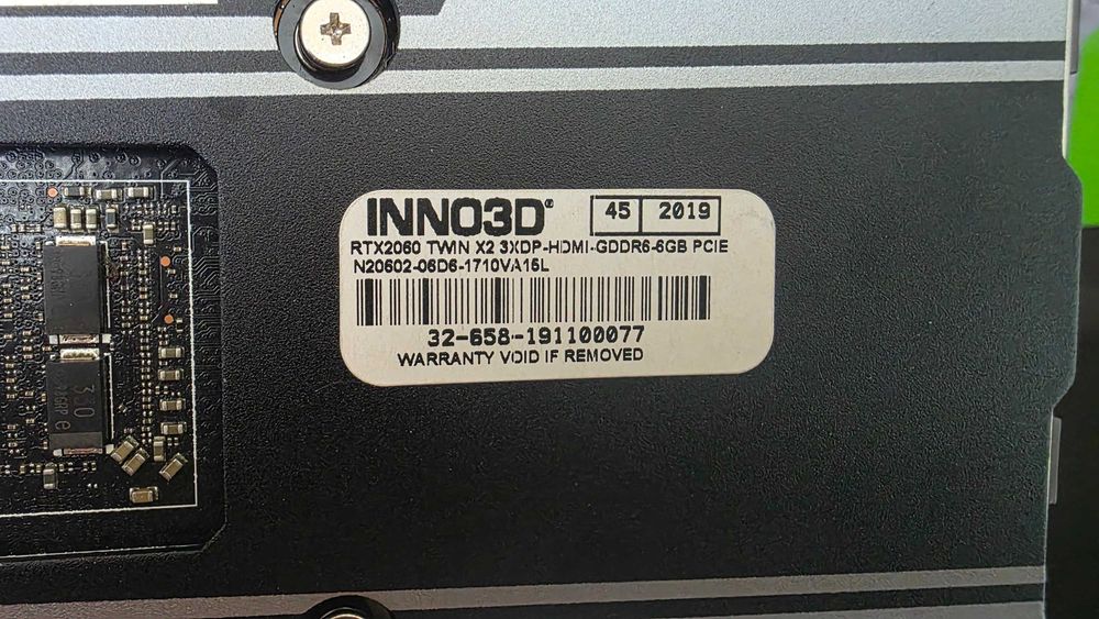Продавам видеокарта INNO3D GeForce RTX 2060 Twin X2 с 6GB GDDR6