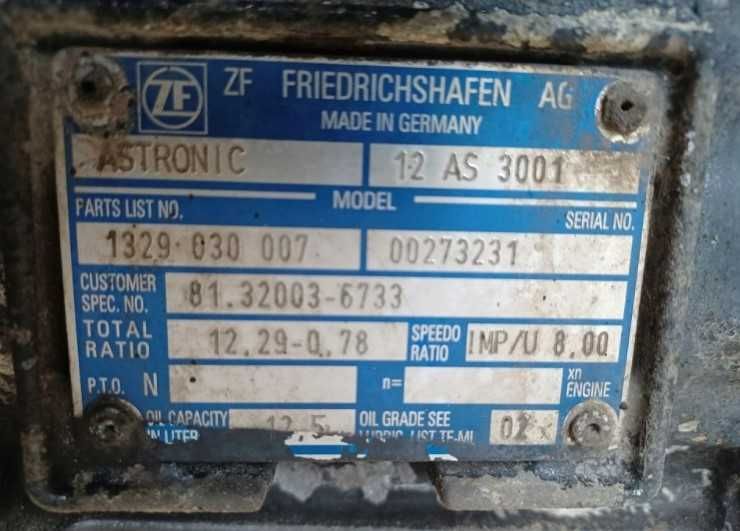 Cutie de viteze ZF 12AS3001TO MAN TGA - Piese de schimb MAN