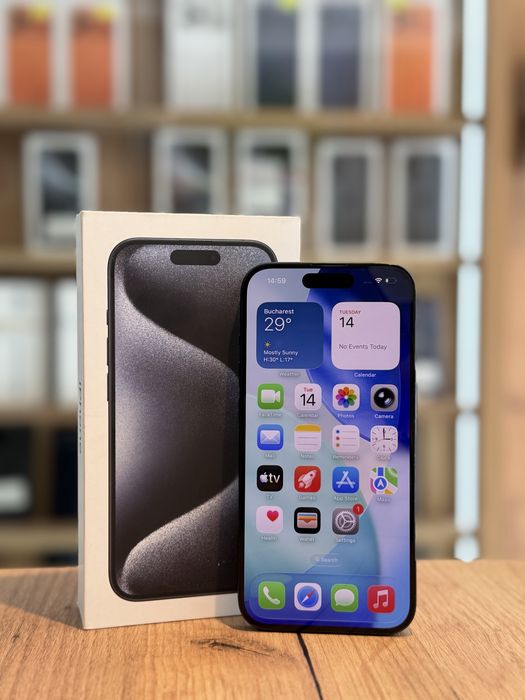 iPhone 15 PRO 128gb Blue/Baterie88%/Garantie 12 luni @atsgsm.ro