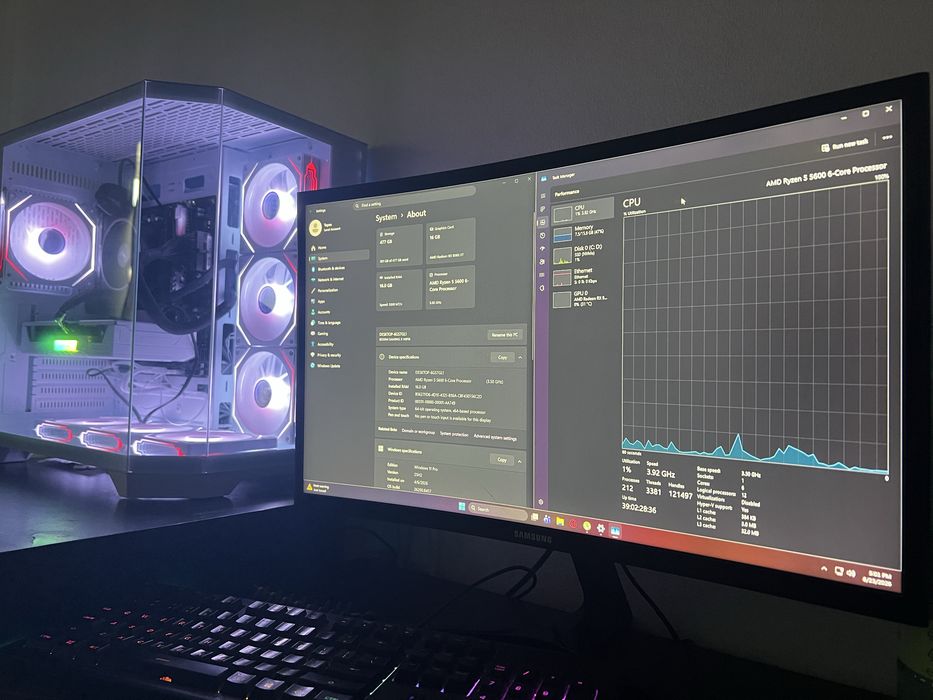 PC Gaming Medium End Cu monitor si casti
