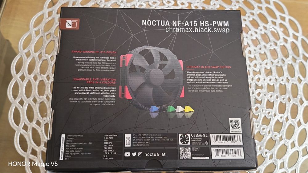Ventilator Noctua NF-A15 HS-PWM chromax.black.swap - Nou, sigilat/nefolosit