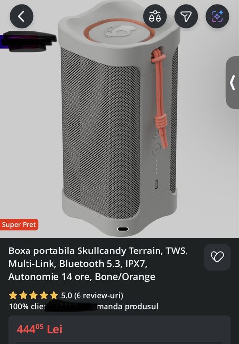 Boxă portabilă Skullcandy Terrain – Bluetooth, IPX7