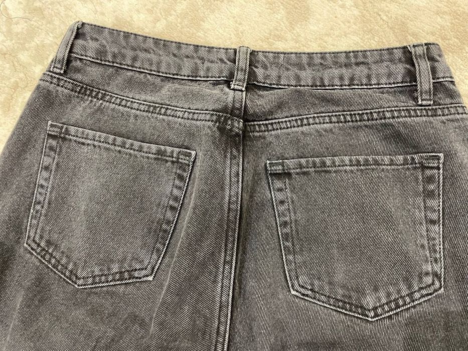 Джинсы момс серые