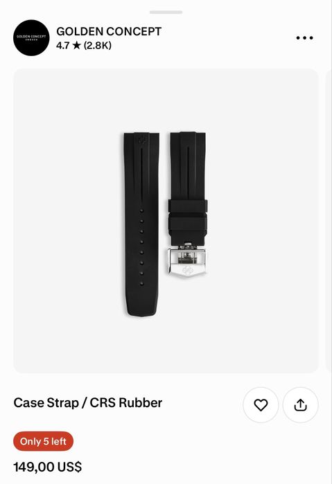 Golden Concept CRS46 Silver - Кейс за Apple Watch 46 mm, +3 бр. Каишки