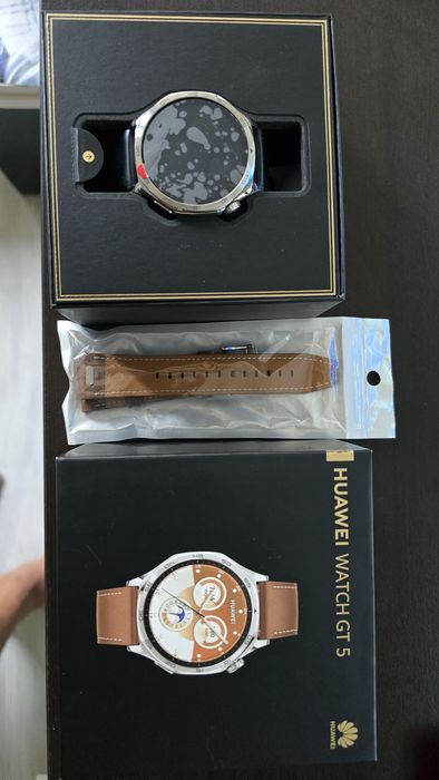 Huawei Watch GT 5 46mm Tarnish Stainless Steel – Garanție eMAG, Curea Originală Nouă