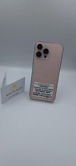 IPhone 16 Pro Max 256 GB 89% Baterie Garantie/Factura #48103