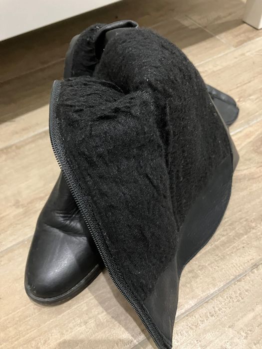 Cizme dama piele Cadenzza negru marime 35 imblanite