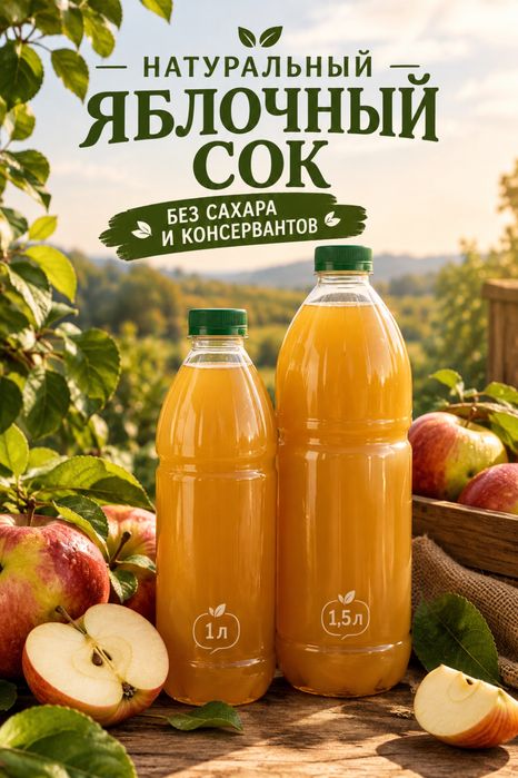 Натупальный яблочный сок