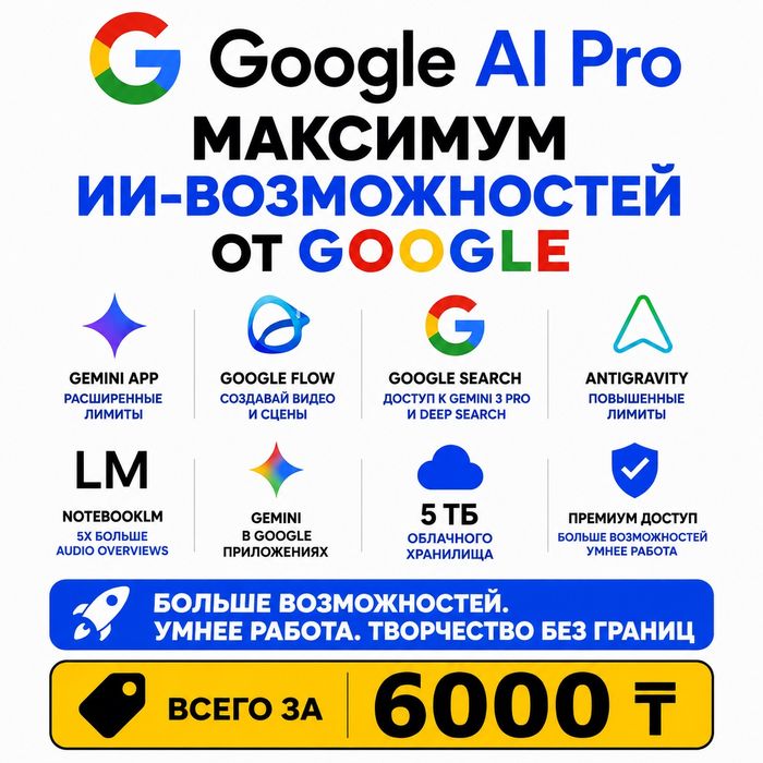 Google AI Pro 18 МЕСЯЦЕВ