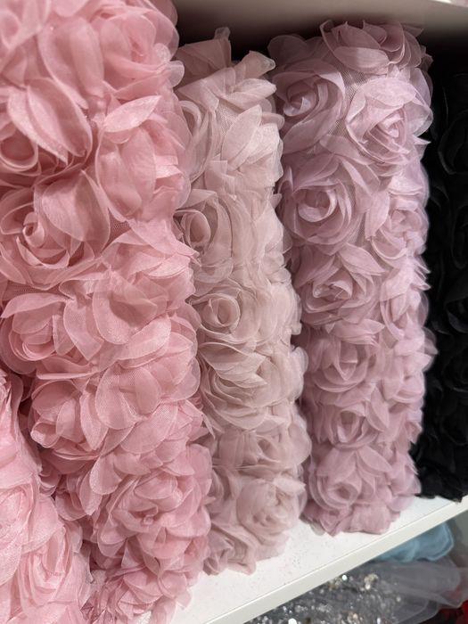 Ткань сетка с розами