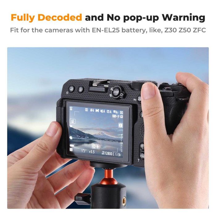 K&F Concept Батерия EN-EL25 с USB-C порт за Nikon Z30 / Z50 / Zfc