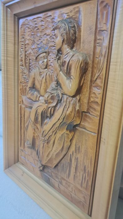Tablou sculptat in lemn