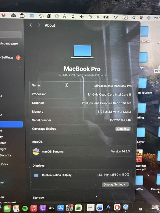 MacBook Pro 13” 2019