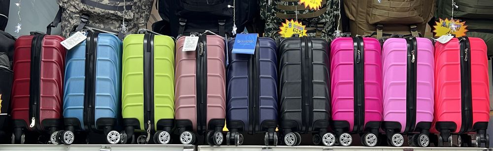 Куфар за ръчен багаж 48x33x21 см | Лек и здрав ABS с , 4 колела 360°