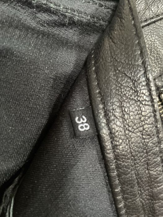 Дамски рокерски панталон от естествена кожа