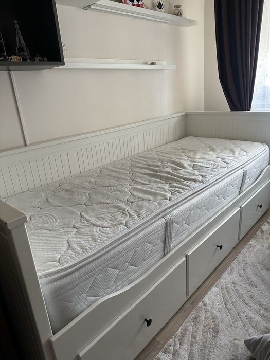 Pat divan IKEA + saltea 80×200×25 cm