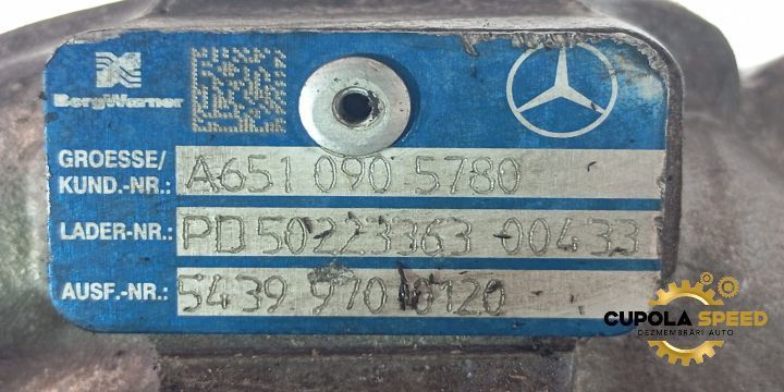 Turbosuflanta / Bi-Turbo 2.2DCI Euro 5 A6510905780 Mercedes-Benz Spri