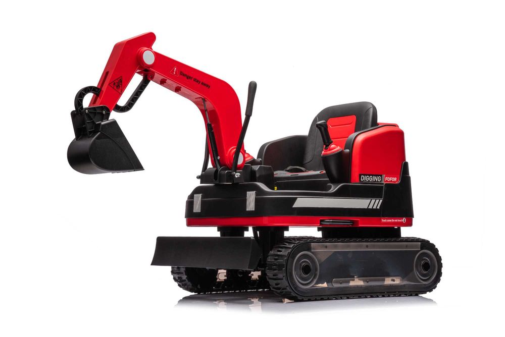 Excavator electric Kinderauto X7 2x 55W 12V-12Ah, scaun tapitat, RED