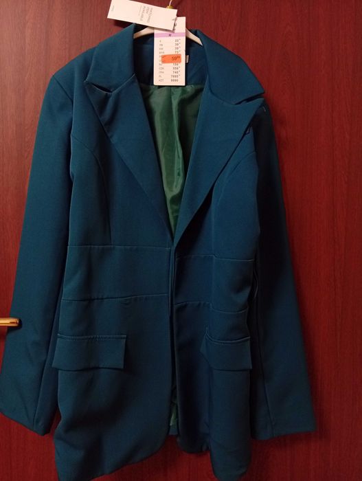 Vând sacou Sinsay damă turcoaz/ alb