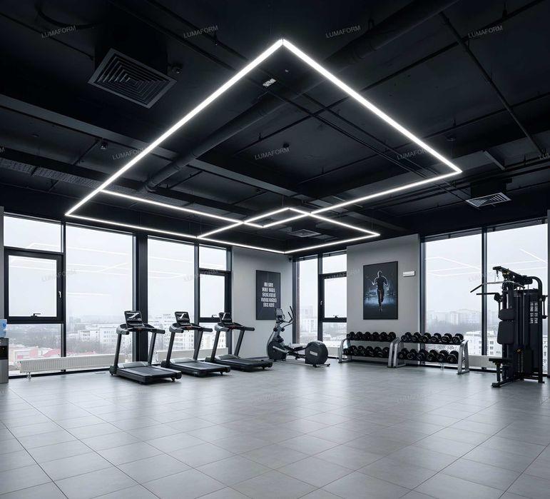 Svetadiod LED yoritgich — fitnes zali, boks, MMA va kurash zali uchun