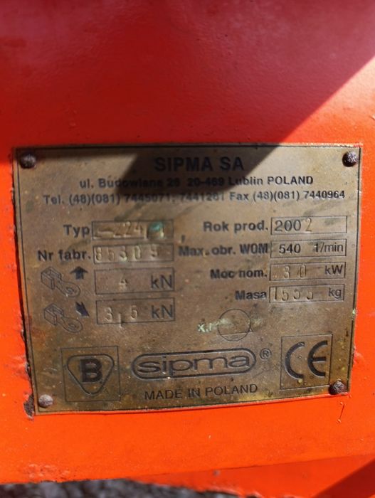 Пресс подборщик Sipma z-224/1