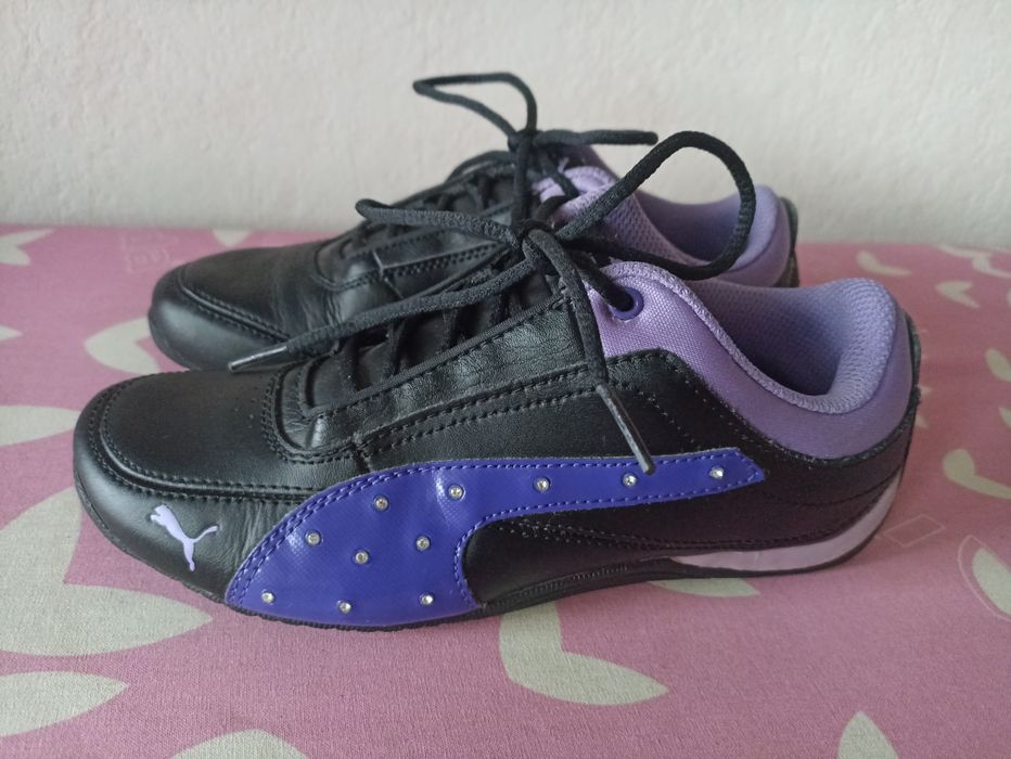 Детски маратонки от естествена кожа Puma