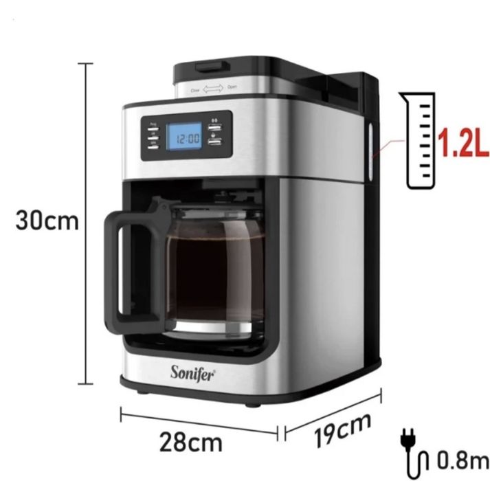 Кофеварка для чашек с измельчителем Sonifer sf-3541