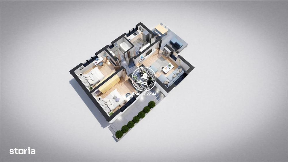 Casa cu 3 camere, 400mp, de vanzare in Miroslava-Ciurbesti