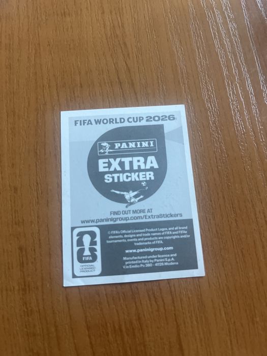 Achraf Hakimi extra sticker wc 2026 silver