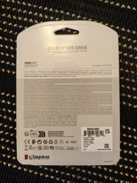 SSD M.2 / Kingston NV3 / 1TB / Nou