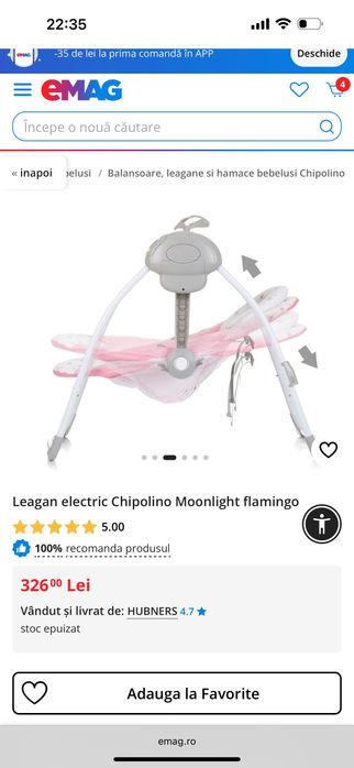 Leagăn electric bebeluși