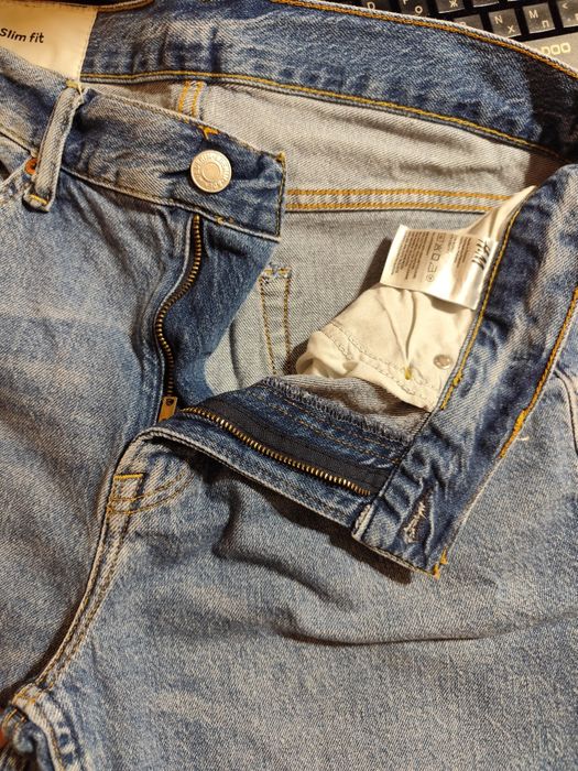 Къси дънкови панталони HM Slim fit 32 размер