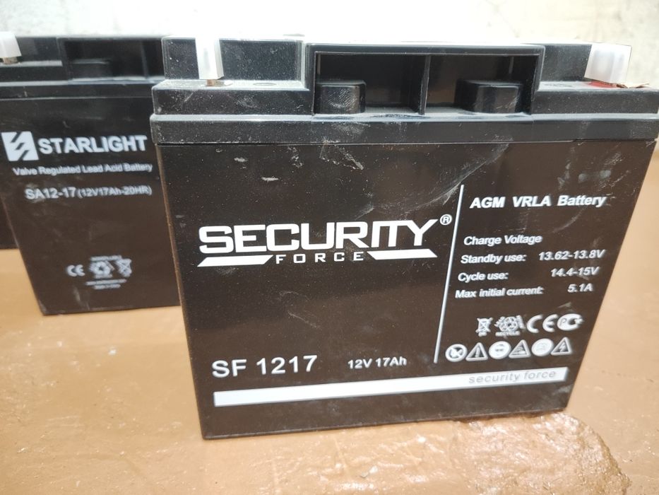 Аккумуляторы 12V, 17Ah