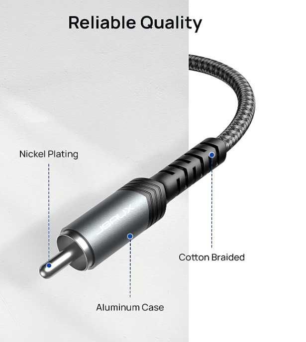 межблочный  кабель JSAUX RCA Audio Cable Shielded Stereo 2м.