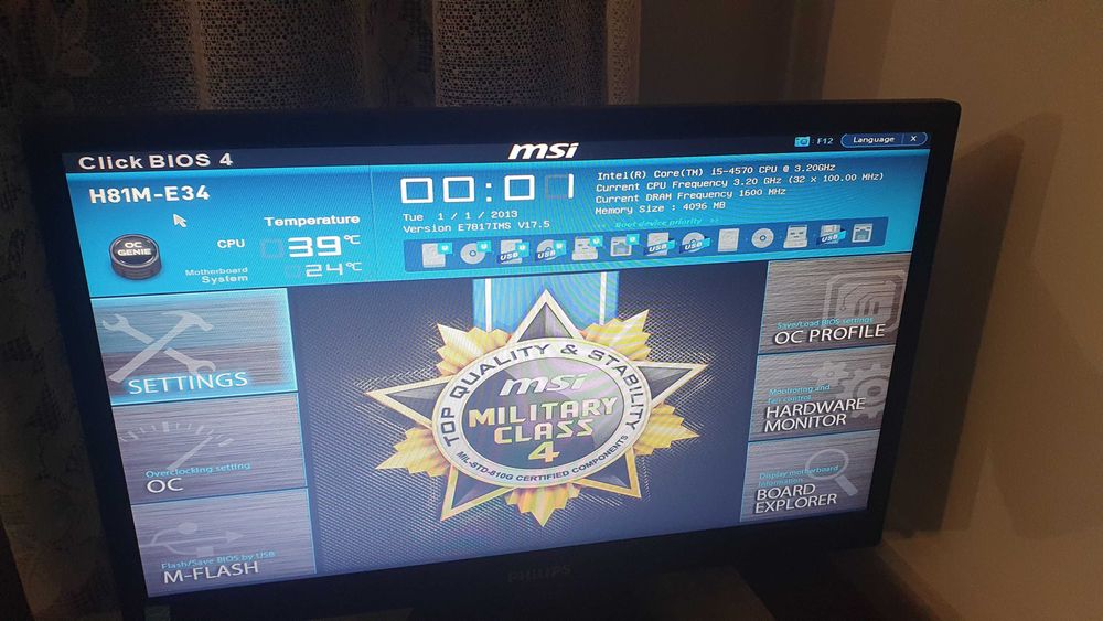 kit msi h81m + i5-4570 + cooler + ram