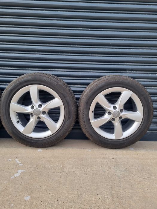 Оригинални Ауди джанти 17 5х112  с зимни гуми  225 55 17