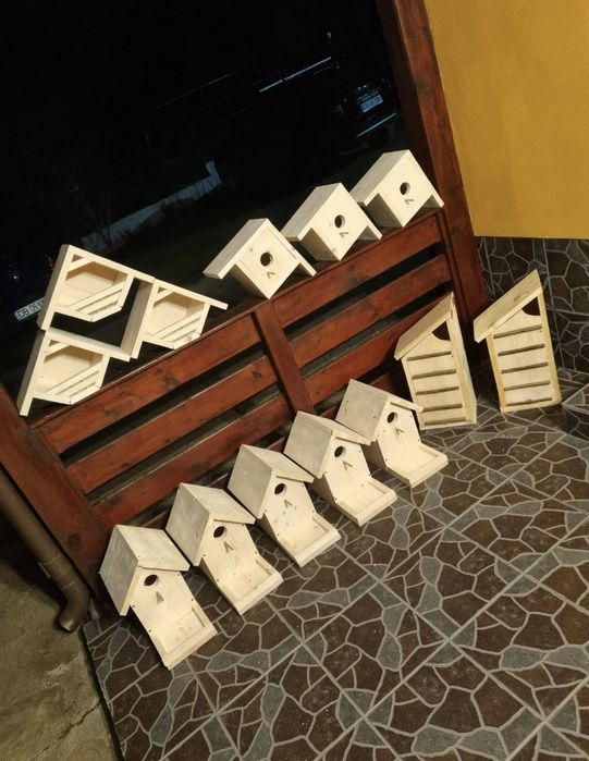 Căsuțe păsări din lemn