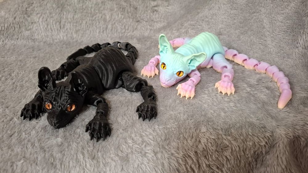 3-d игрушки в виде котиков сфинксов