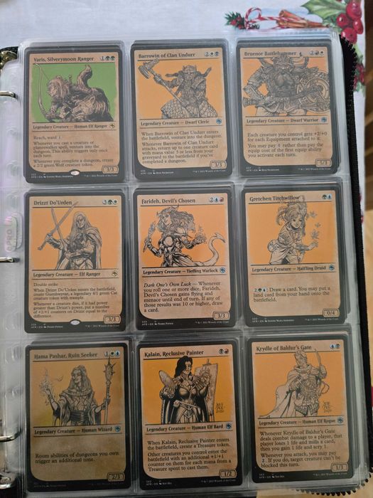 MTG all Forgotten Realms and Baldur's Gate cards with this art style