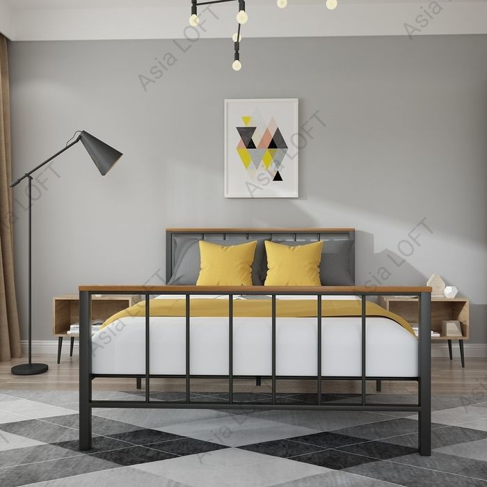 Металлическая Кровать, Евро Стиле, Лофт, Темир Кровать,