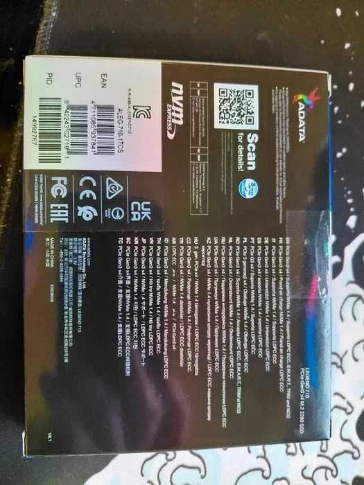 SSD Nvme M.2 Adata 710 PCIe Gen 3 1TB NOU SIGILAT