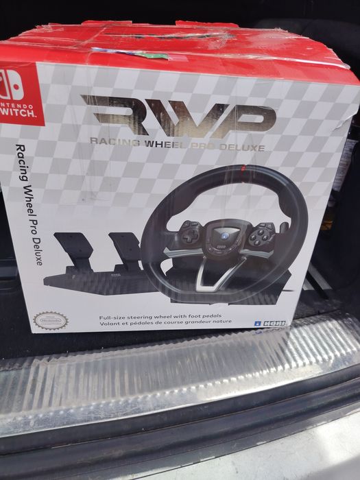 Volan gaming cu padale Hori nintendo switch Racing wheel. Pro deluxe