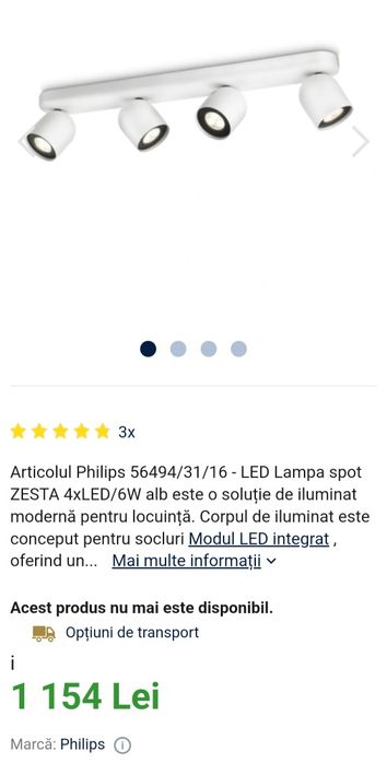 Philips 56494/31/16 - LED Lampa spot ZESTA 4xLED/6W alb