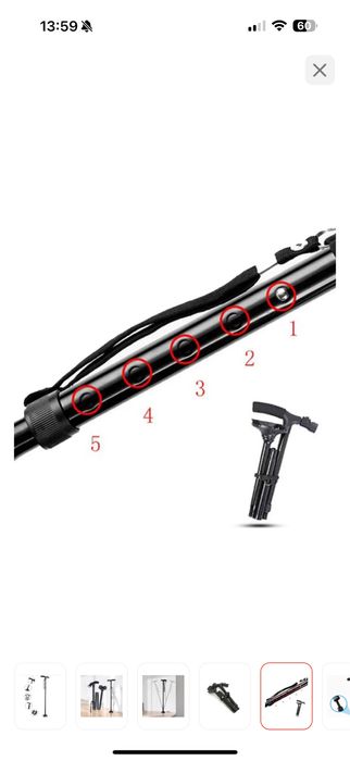 Трость новый черный