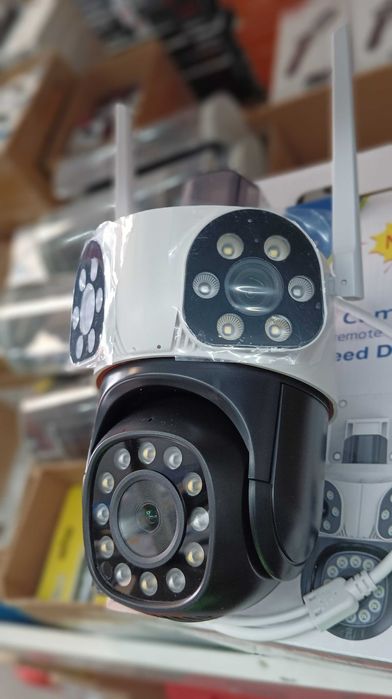 Тройна IP камера WiFi приложение iCSee безжична въртяща 12MP