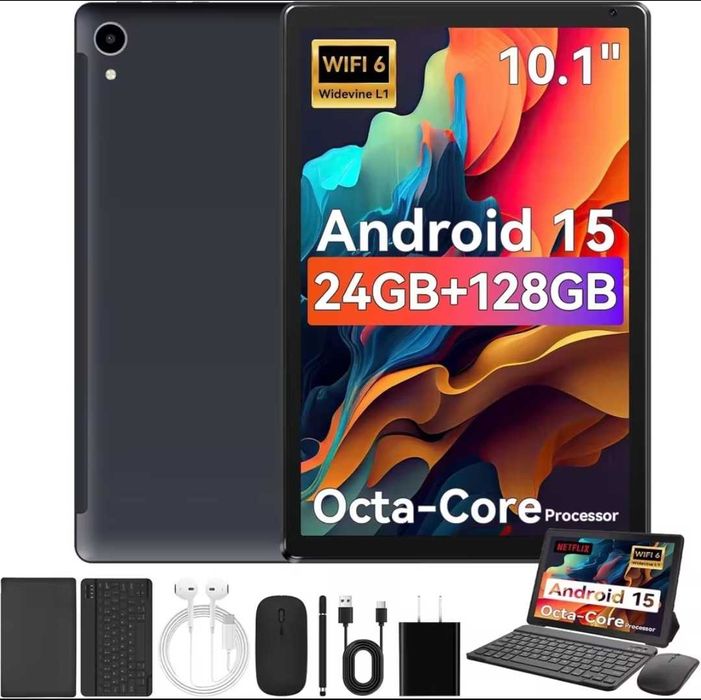 [неразпечатан] Таблет 10" Android 15  RAM 24(4+20)GB ROM 128GB + 1TB