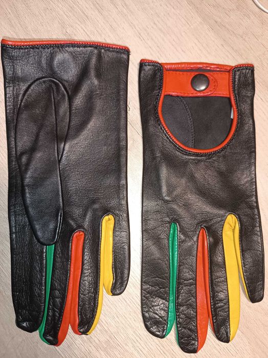 Перчатки осенние кожаные размер 6