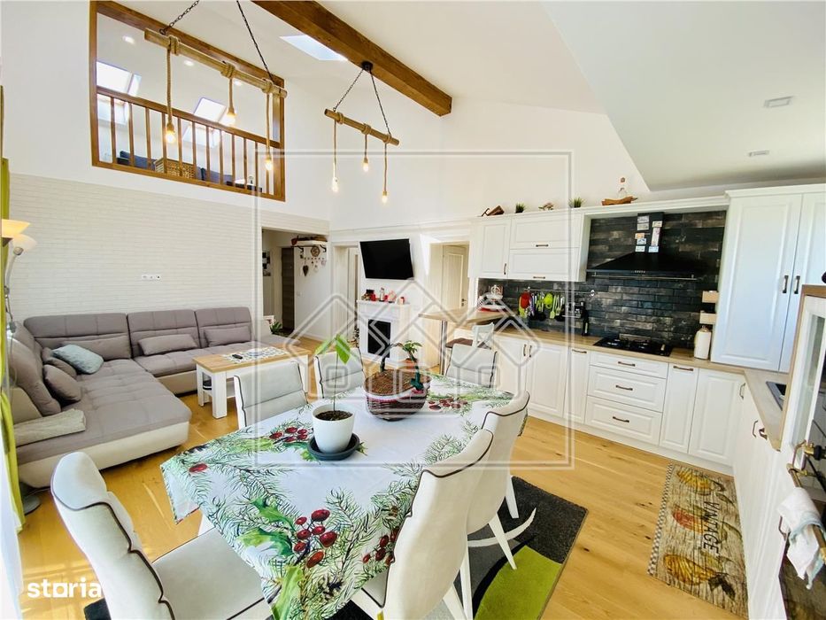 Penthouse mobilat si utilat modern cu terasa de 40 mp