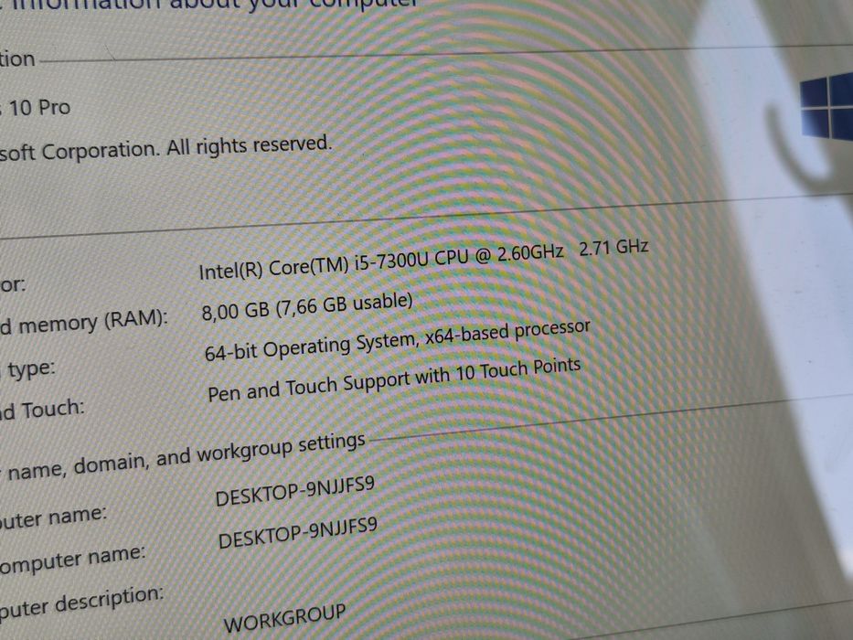 HP Elitebook G6 Touch i5-7300U/8GB/NVME