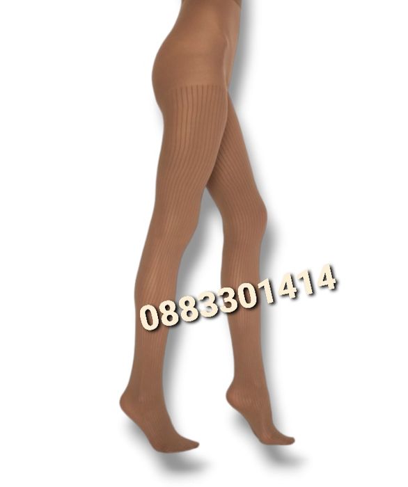 Топъл дамски чорапогащник с подплата Чорапогащи Черен Бежов